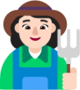 woman farmer light emoji