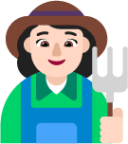 woman farmer light emoji