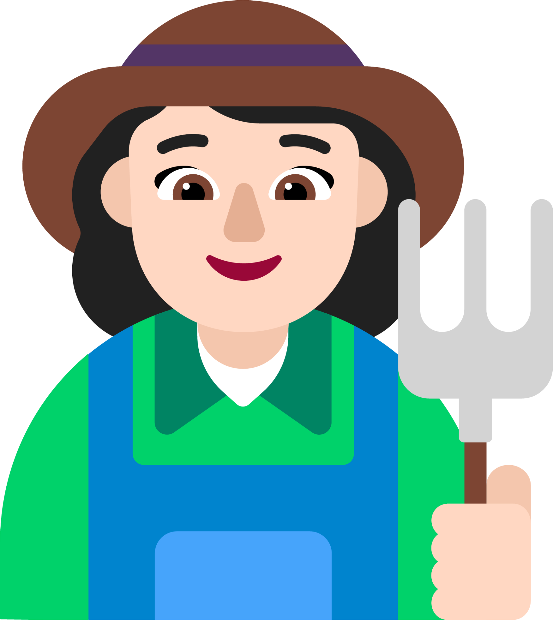 woman farmer light emoji