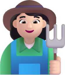 woman farmer light emoji