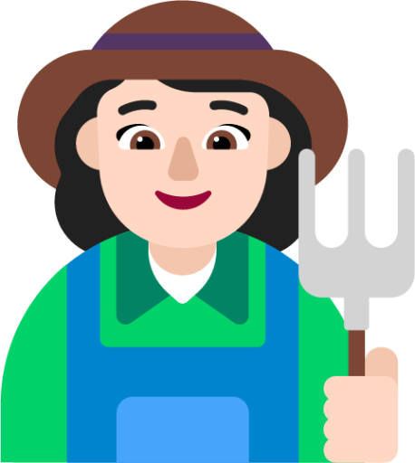 woman farmer light emoji