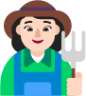 woman farmer light emoji