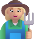 woman farmer medium light emoji