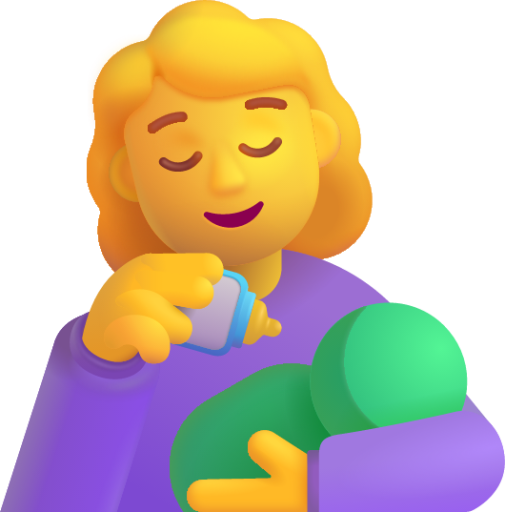 woman feeding baby default emoji
