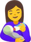 woman feeding baby emoji