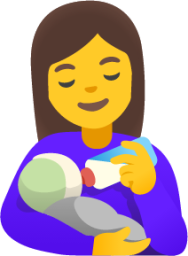 woman feeding baby emoji