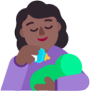 woman feeding baby medium dark emoji