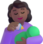 woman feeding baby medium dark emoji