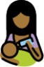 woman feeding baby: medium-dark skin tone emoji