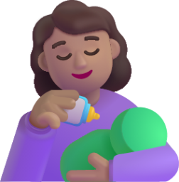 woman feeding baby medium emoji