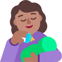woman feeding baby medium emoji
