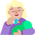 woman feeding baby medium light emoji