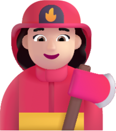 woman firefighter light emoji