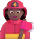 woman firefighter medium dark emoji