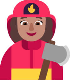 woman firefighter medium emoji