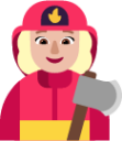 woman firefighter medium light emoji