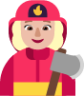 woman firefighter medium light emoji