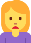 woman frowning emoji