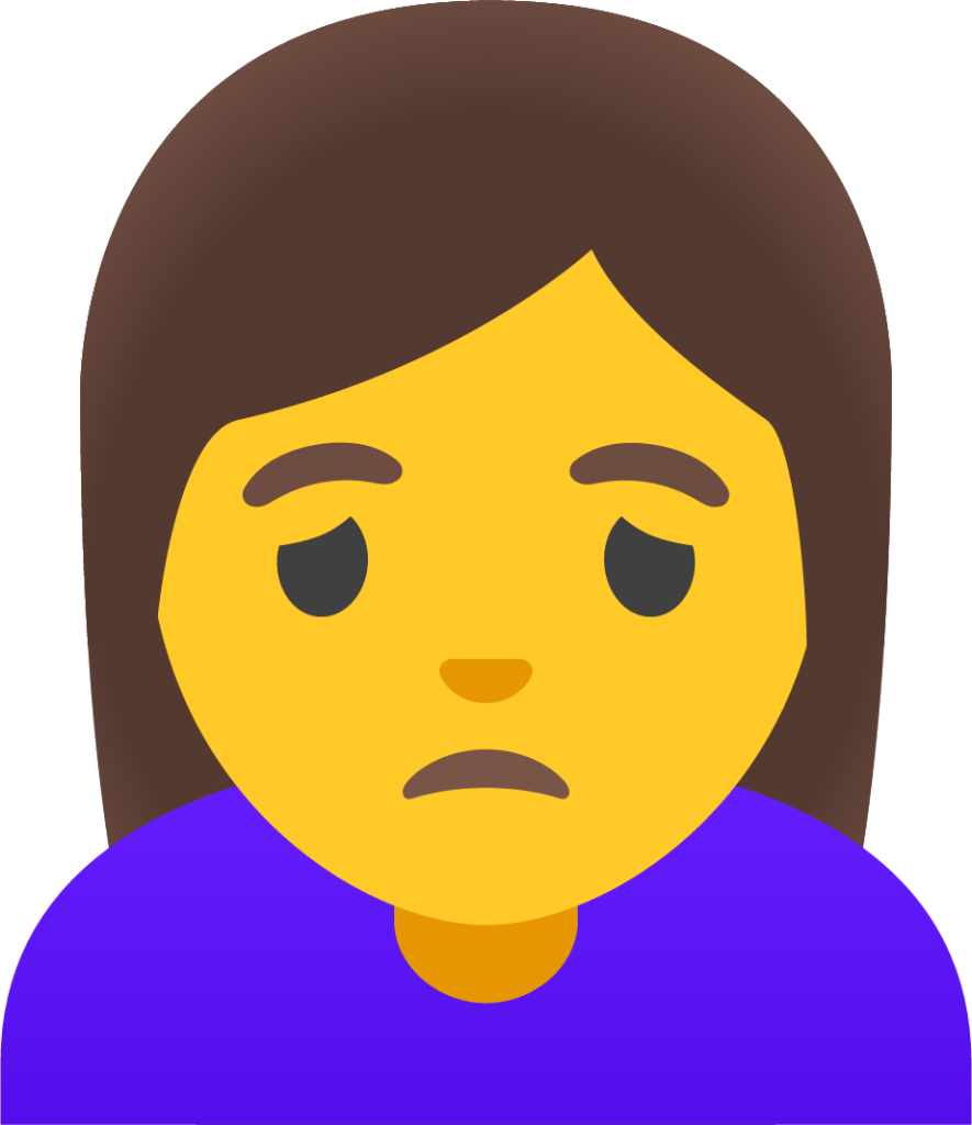 woman frowning emoji