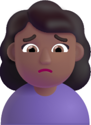 woman frowning medium dark emoji