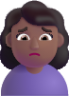 woman frowning medium dark emoji
