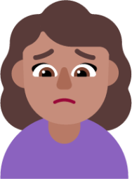 woman frowning medium emoji