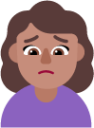 woman frowning medium emoji