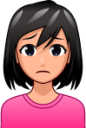 woman frowning (plain) emoji