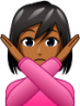 woman gesturing no (brown) emoji