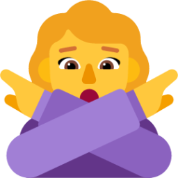 woman gesturing no default emoji