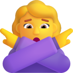woman gesturing no default emoji