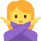woman gesturing NO emoji