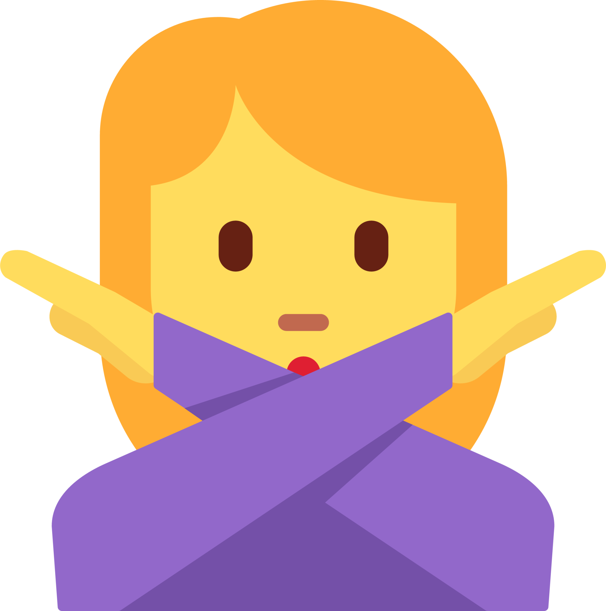 woman gesturing NO emoji