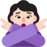 woman gesturing no light emoji