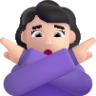 woman gesturing no light emoji