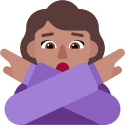 woman gesturing no medium emoji