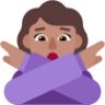woman gesturing no medium emoji