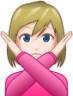 woman gesturing no (white) emoji