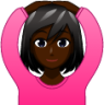 woman gesturing ok (black) emoji