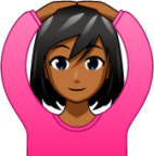 woman gesturing ok (brown) emoji