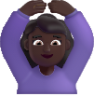 woman gesturing ok dark emoji