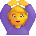woman gesturing ok default emoji
