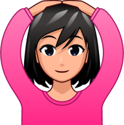woman gesturing ok (plain) emoji