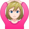 woman gesturing ok (white) emoji