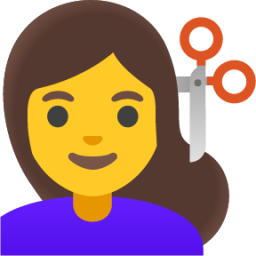 woman getting haircut emoji