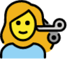 woman getting haircut emoji
