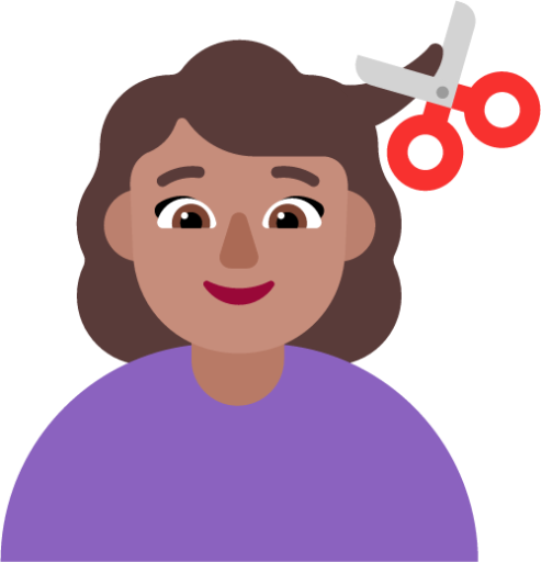 woman getting haircut medium emoji