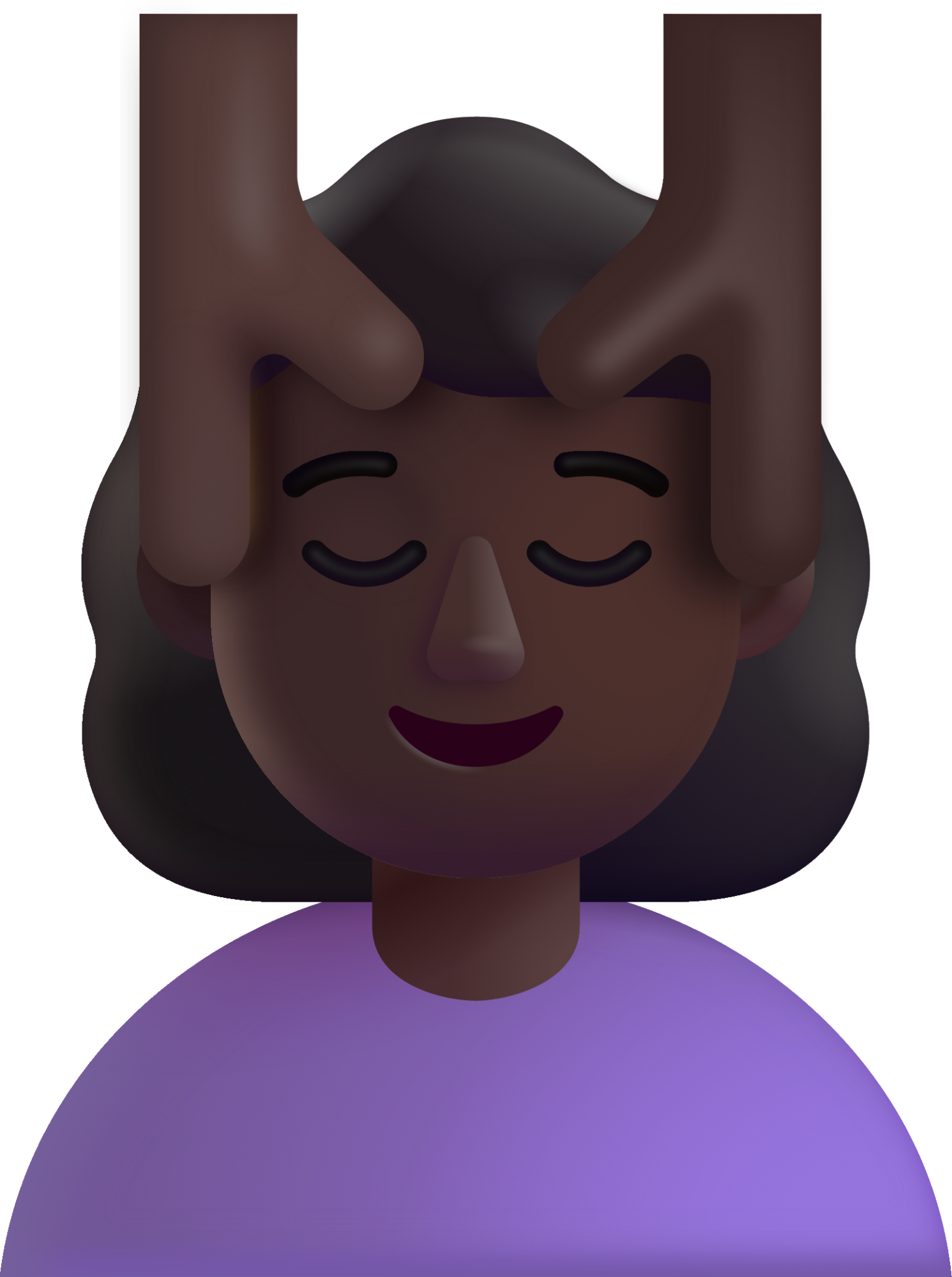 woman getting massage dark emoji