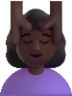 woman getting massage dark emoji