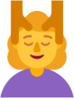 woman getting massage default emoji